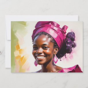 Carte de voeux Femmes Africaines Anniversaire Merc