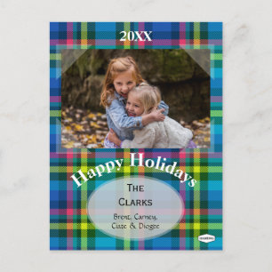 Carte de vœux festive à carreaux par HAMbWG