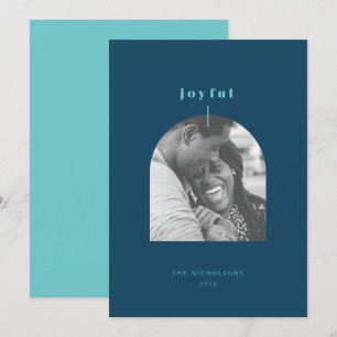 Carte de vœux festive à photo en arc