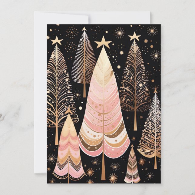 Carte de voeux Festive Arbre de Noël (Devant)