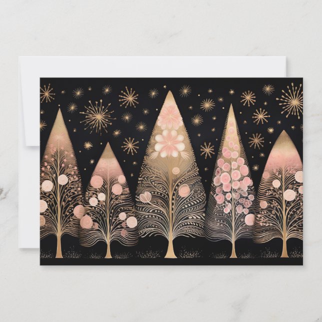 Carte de voeux Festive Arbre de Noël (Devant)