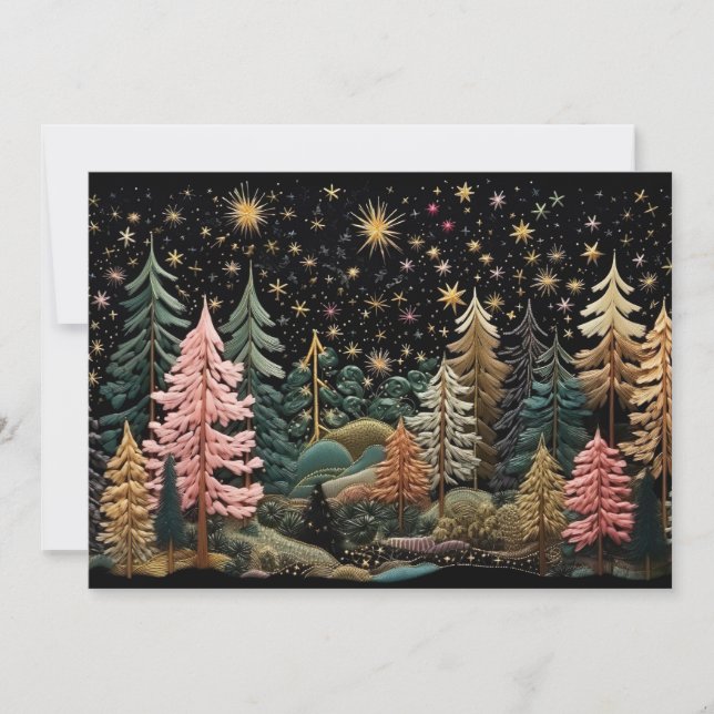 Carte de voeux Festive Arbre de Noël (Devant)