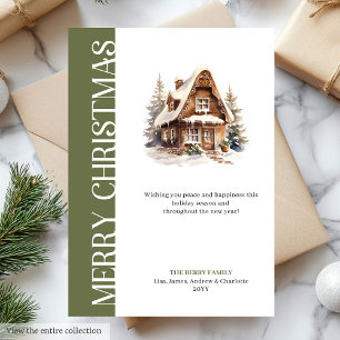 Carte de vœux festive aux couleurs élégantes et te