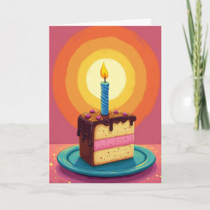 Carte de vœux festive Chevron pour dessert