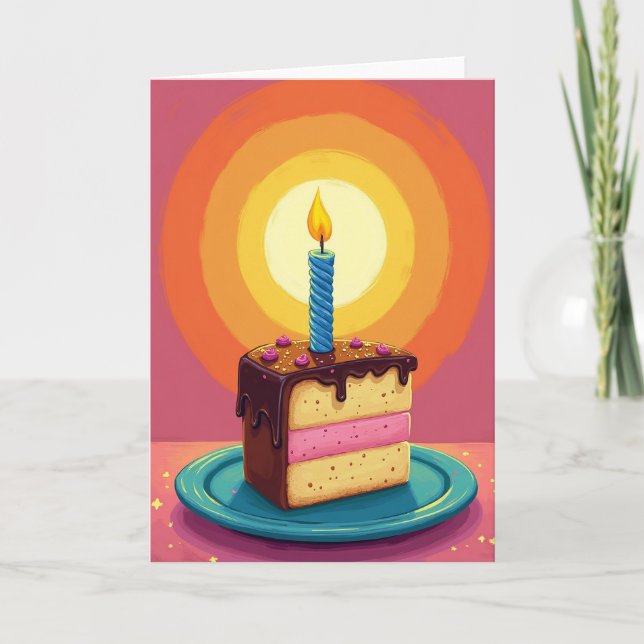 Carte de vœux festive Chevron pour dessert (Devant)