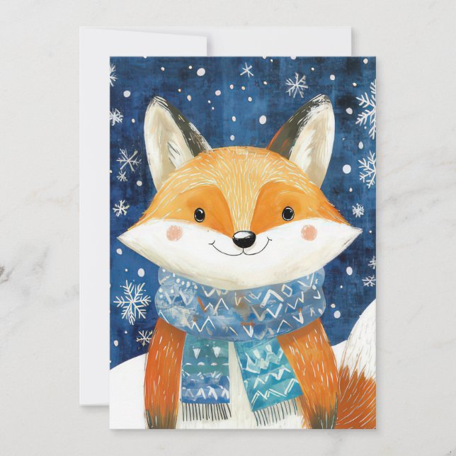 Carte de voeux Festive Christmas Fox (Devant)