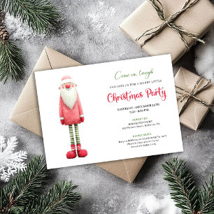 Carte de vœux festive de Noël avec Père Noël rose