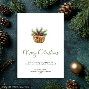 Carte de vœux festive de Noël minimaliste Boho neu