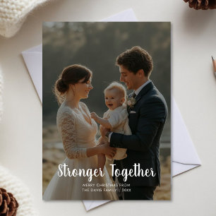 Carte de vœux festive de Noël « Plus forts ensembl