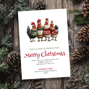 Carte de vœux festive de Pâques avec des poules fa