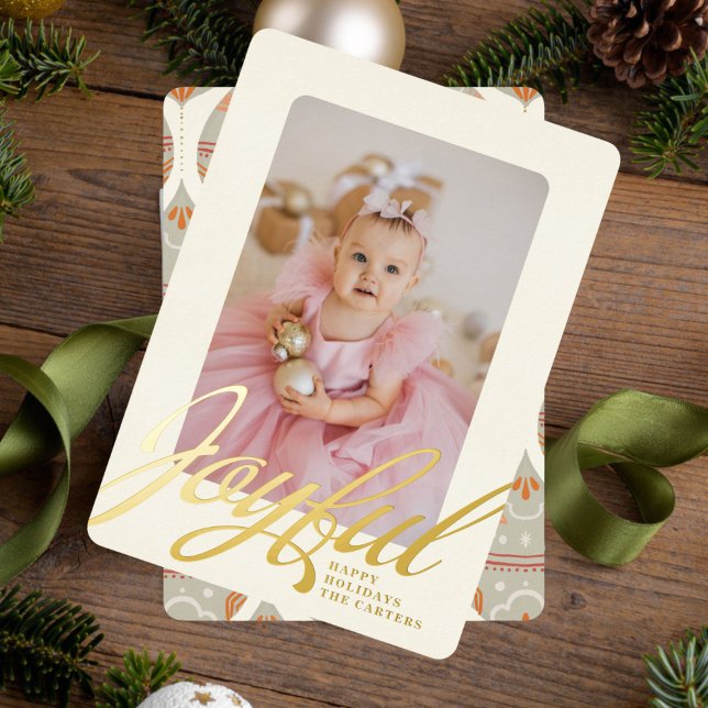 Carte de vœux festive en feuille d'aluminium (Créateur téléchargé)