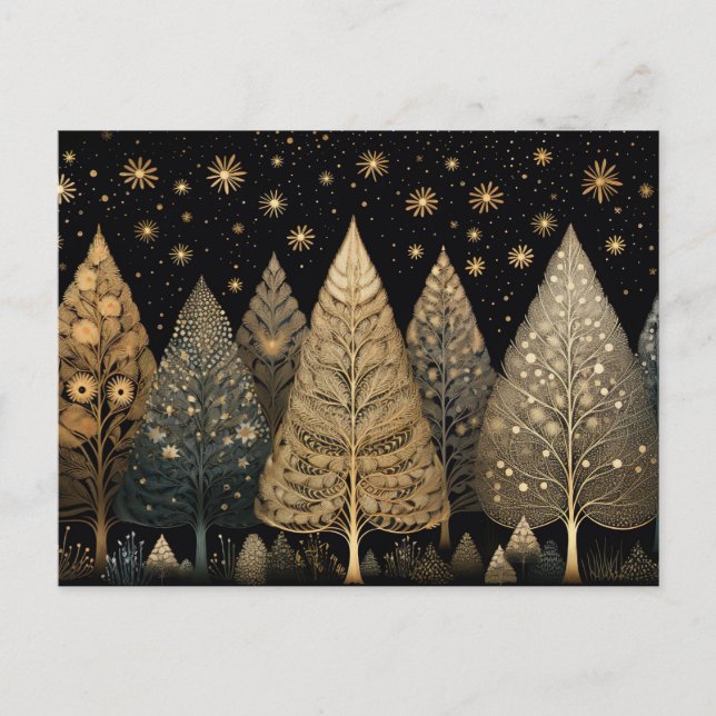 Carte de voeux Festive et élégante Arbre de Noël (Devant)