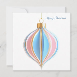Carte de vœux festive et élégante Boule de Noël 