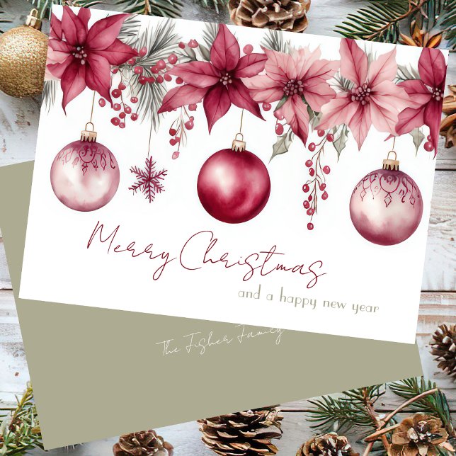 Carte de voeux festive et élégante pour Noël (Créateur téléchargé)