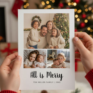 Carte de vœux festive famille Tout est lumineux