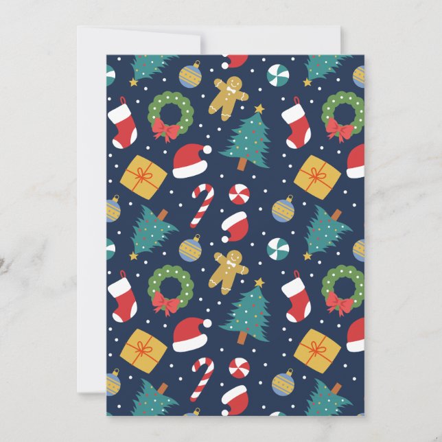 Carte de vœux festive Joyeux Bazar (Devant)