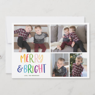 Carte de vœux festive Merry and Bright