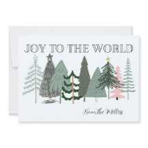Carte de vœux festive Minimaliste Boho Joie au Mon