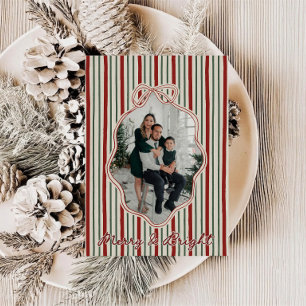 Carte de vœux festive photo ruban à nœud papillon