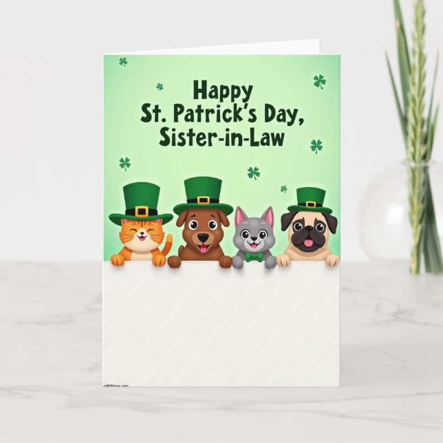 Carte de vœux festive pour animaux (Devant)
