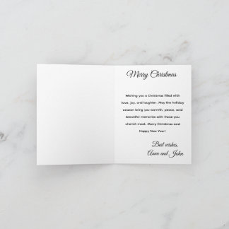 Carte de vœux festive pour arbre de Noël