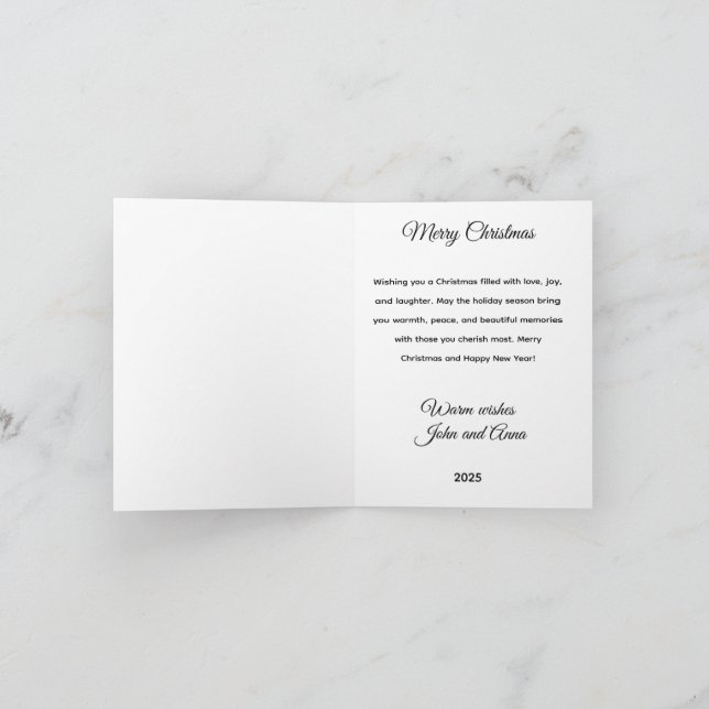Carte de vœux festive pour l'arbre de Noël (Intérieur)