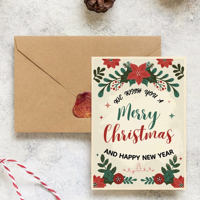 Carte de vœux festive pour les fêtes | Noël élégan (Créateur téléchargé)