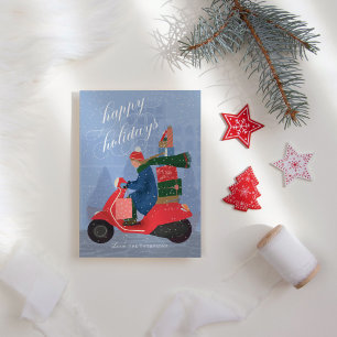 Carte de vœux festive pour scooter sans photo