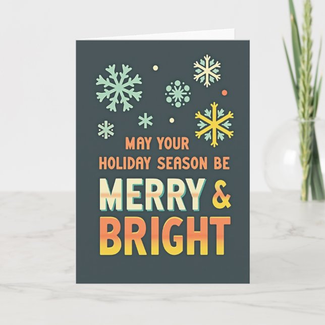 Carte de vœux festive rétro (Devant)