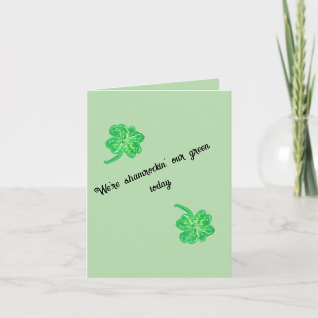 Carte de vœux : Fête de la Saint-Patrick (Devant)
