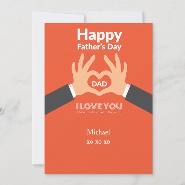 Carte de voeux fête des pères Love (Devant)