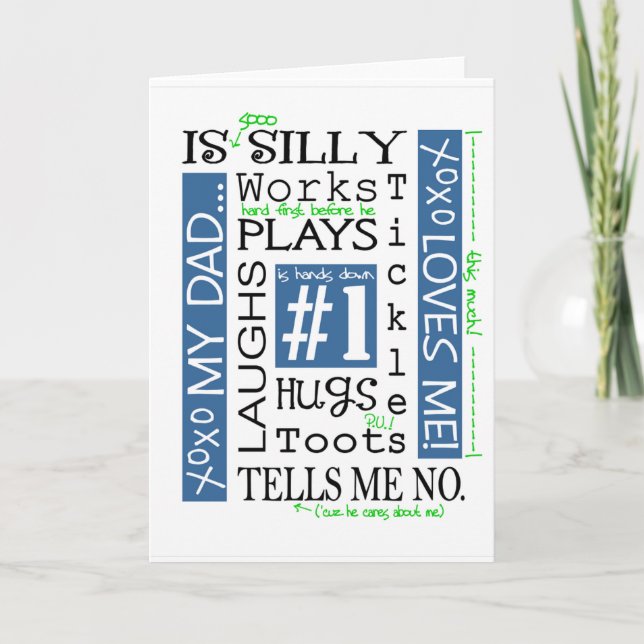 Carte de voeux fête des pères/Mon père (Devant)