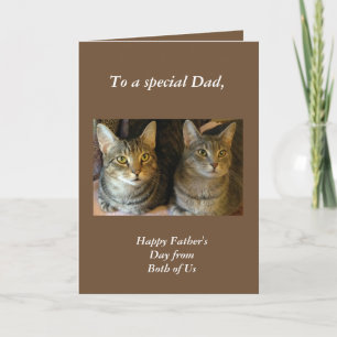 Carte de voeux Fête des pères Tabby Cats
