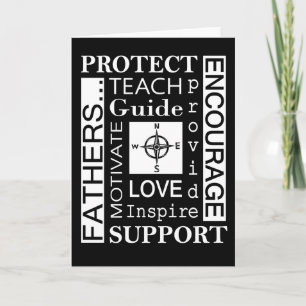 Carte de voeux fête des pères/typographie
