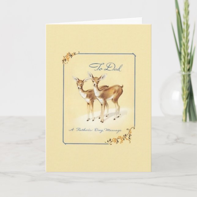 Carte de voeux Fête des pères vintage (Devant)