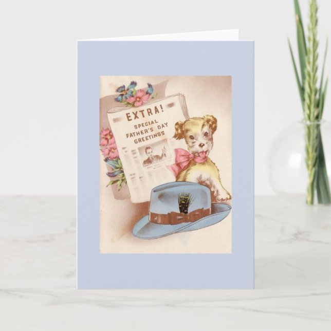 Carte de voeux Fête des pères Vintage (Devant)