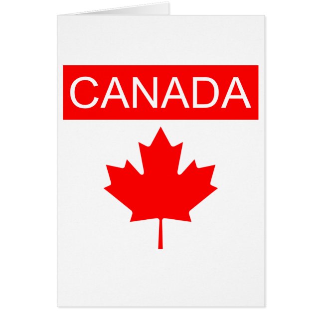 Carte de vœux feuille d'érable du Canada (Devant)