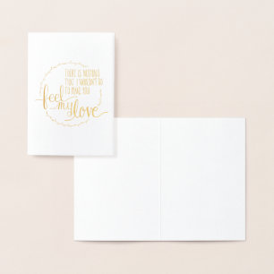 Carte de voeux Feve My Love Foil
