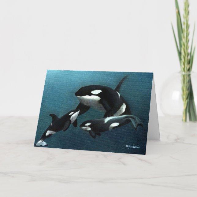 Carte de voeux Fierté et Joy Whales (Devant)