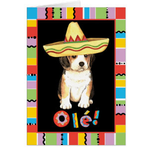 Carte de voeux Fiesta Beagle