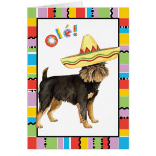 Carte de voeux Fiesta Brussels Griffon