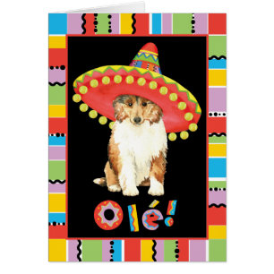Carte de voeux Fiesta Collie