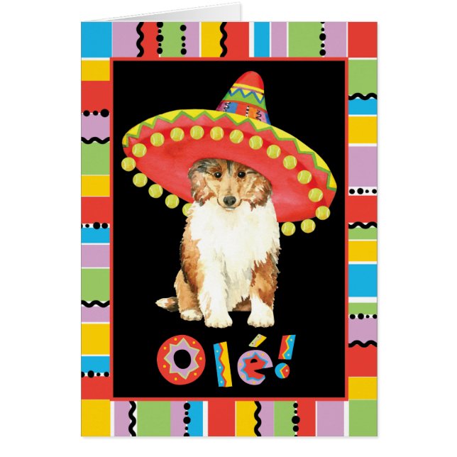 Carte de voeux Fiesta Collie (Devant)
