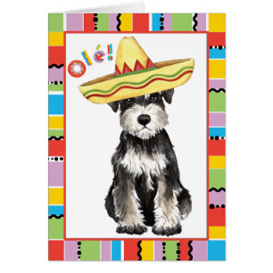 Carte de voeux Fiesta Miniature Schnauzer