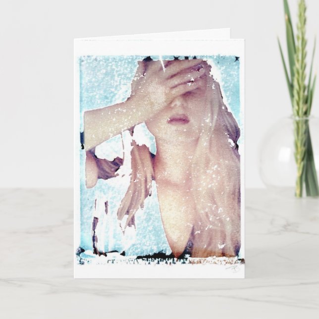 Carte de vœux fille transfert Polaroid à l'intérie (Devant)
