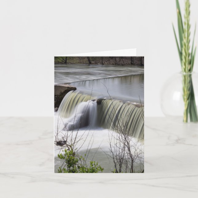 Carte de voeux Finley Dam Waterfall (Devant)