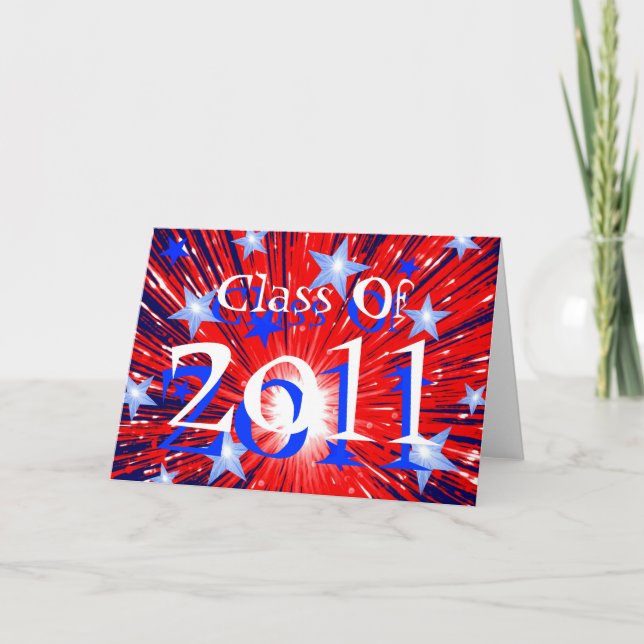 Carte de voeux Firework 'Class of 2011' (Devant)