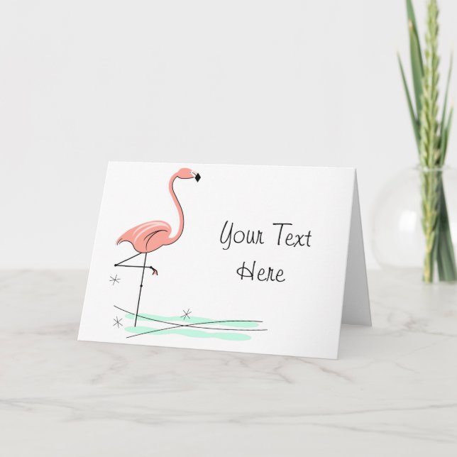 Carte de voeux Flamant rose Ocean (Devant)