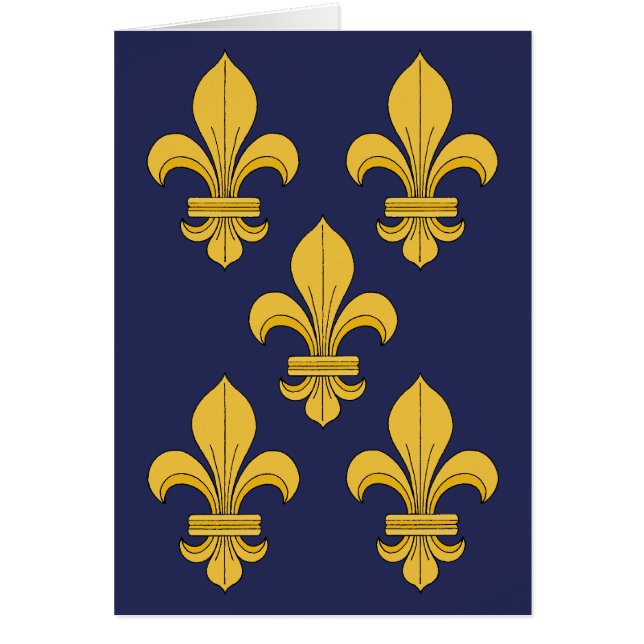 Carte de voeux Fleur-de-lis (Devant)