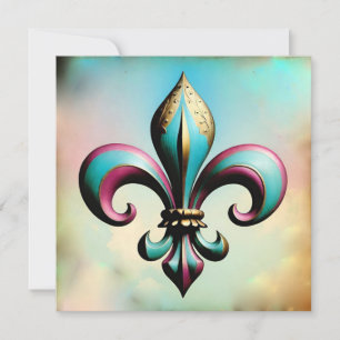 Carte de voeux Fleur de lis